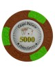 Poker chip "LAS VEGAS 5000" - clay composite with metal insert - 14g - sold individually.