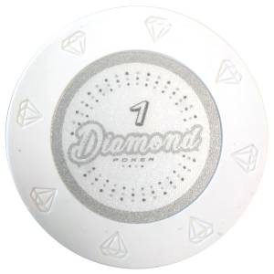 Ficha de pôquer "DIAMOND 10000" - 14g - de composto de argila com inserção de metal - à venda por unidade.