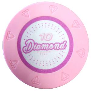 Poker chip "DIAMOND 10000" - 14g - in clay composite with metal insert - sold individually.