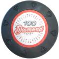 Ficha de pôquer "DIAMOND 10000" - 14g - de composto de argila com inserção de metal - à venda por unidade.