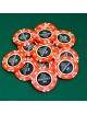 Pokerchip "HERITAGE 500" - 14g - van klei-composiet met metalen insert - te koop per stuk.