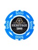 Poker chip "HERITAGE 5000" - 14g - made of clay composite with metal insert - sold individually.