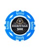 Pokerchip "HERITAGE 5000" - 14g - in clay composite met metalen inleg - te koop per stuk