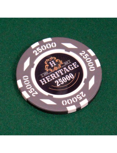 Żeton do pokera "HERITAGE 25000" - 14g - z mieszanki gliny z wkładką metalową - sprzedaż na sztuki