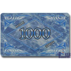 Plaque de poker "MARBRE 100" – en céramique – 8,5x5,2 cm