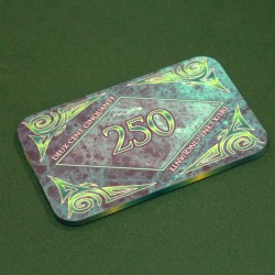 Pokerskylt "MARBLE 250" - i keramik - 8,5x5,2 cm