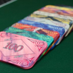 Placa de poker "MARBRE 500" - em cerâmica - 8,5x5,2 cm