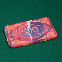 "Poker plaque "MARBRE 500" - made of ceramic - 8.5x5.2 cm"