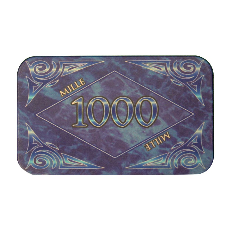 Placca da poker "MARBRE 1000" - in ceramica - 8,5x5,2 cm