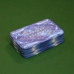 Placa de poker "MÁRMORE 1000" - em cerâmica - 8,5x5,2 cm.