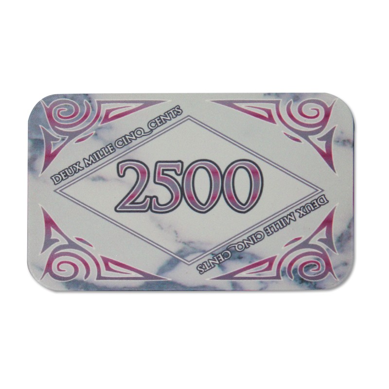 Piastra da poker "MARBRE 2500" - in ceramica - 8,5x5,2 cm