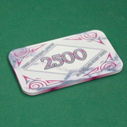 Placa de póker "MARBLE 2500" - de cerámica - 8,5x5,2 cm.