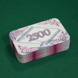 Tabliczka do pokera "MARBLE 2500" - ceramiczna - 8,5x5,2 cm.
