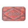 "Poker plaque 'MARBLE 25000' - ceramic - 8.5x5.2 cm"
