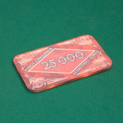 Pokerbricka "MARBRE 25000" - keramik - 8,5x5,2 cm.