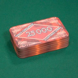 Plaque de poker ''MARBRE 25000'' – en céramique – 8,5x5,2 cm