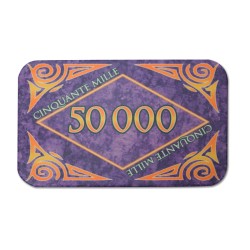 Pokerbricka "MARMOR 50000" - keramik - 8,5x5,2 cm