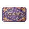 Targa per fiches da poker "MARBRE 50000" - in ceramica - 8,5x5,2 cm