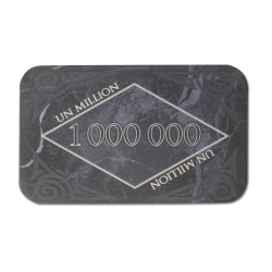 Placa de poker "MÁRMORE 1000000" - em cerâmica - 8,5x5,2 cm