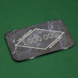 "Marble 1000000" poker plaque - ceramic - 8.5x5.2 cm.