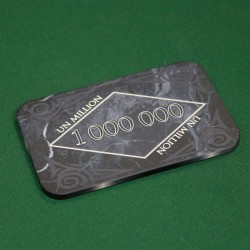 Plaque de poker ''MARBRE 1000000'' – en céramique – 8,5x5,2 cm