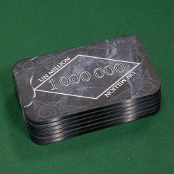 Ficha de póker "MARBRE 1000000" - de cerámica - 8,5x5,2 cm