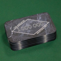 "Marble 1000000" poker plaque - ceramic - 8.5x5.2 cm.