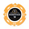 Gettone da poker "HERITAGE 50" - 14g - in composti di argilla con inserto metallico - in vendita singolarmente