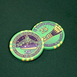Ficha de póker "HONG KONG STAR 25" - de cerámica - 10g