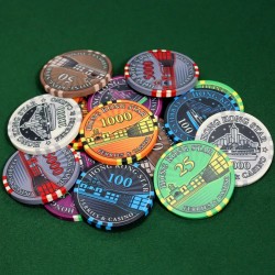 Poker chip "HONG KONG STAR 10000" - made of ceramic - 10g