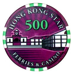 Ficha de pôquer "HONG KONG STAR 500" - em cerâmica - 10g