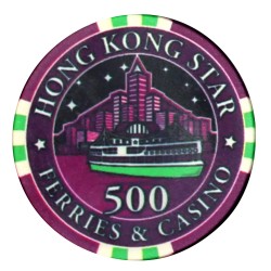 Poker chip "HONG KONG STAR 500" - ceramic - 10g