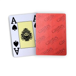 Carte "CARTES PRODUCTION ROUGES": Gioco di 55 carte al 100% in plastica - formato poker