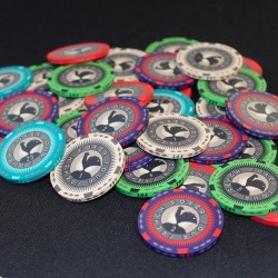 French Poker Tour 25 ceramic poker chip - 10g - sold individually.