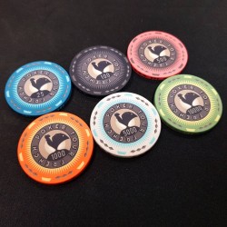 Poker chip "FRENCH POKER TOUR 5000" - made of ceramic - 10g - sold individually.