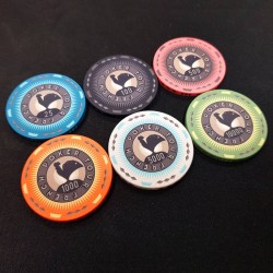 Pokerfiches "FRENCH POKER TOUR 5000" - in keramiek - 10g - verkocht per stuk.