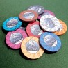 Ficha de poker "THE SHARK 5000" - em cerâmica - 10g - vendido individualmente