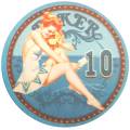Jeton de poker "60's BEAUTY 1" - 12g - 43mm - en céramique - en vente à l'unité