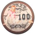 Pokermarker "60-tals SKÖNHET 1" - 12g - 43mm - i keramik - säljs styckevis