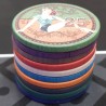 Ficha de poker "VINTAGE BEAUTY 100" - 12g - 43mm - em cerâmica - à venda individualmente.
