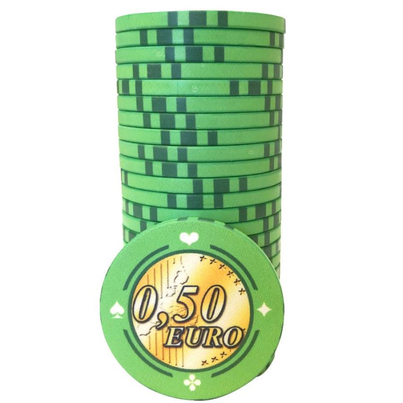 Gettone del Cash Game "EURO - SERIE 1 - 1" - Edizione limitata - in ceramica - 10g.