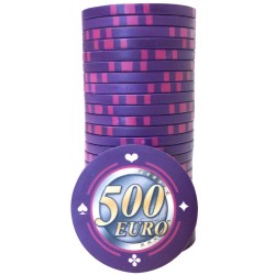 Żeton Cash Game "EURO - SÉRIE 1 - 1000" - Edycja limitowana - ceramiczny - 10g