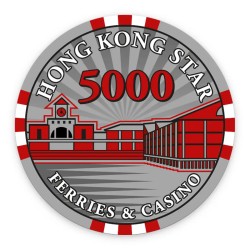 Żeton do pokera "HONG KONG STAR 5000" - ceramika - 10g