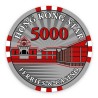 Poker chip "HONG KONG STAR 5000" - made of ceramic - weighs 10g.