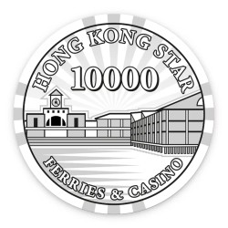 Poker chip "HONG KONG STAR 10000" - made of ceramic - 10g