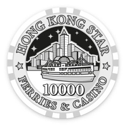Ficha de pôquer "HONG KONG STAR 10000" - em cerâmica - 10g