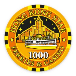 Żeton do pokera "HONG KONG STAR 1000" - ceramiczny - 10g