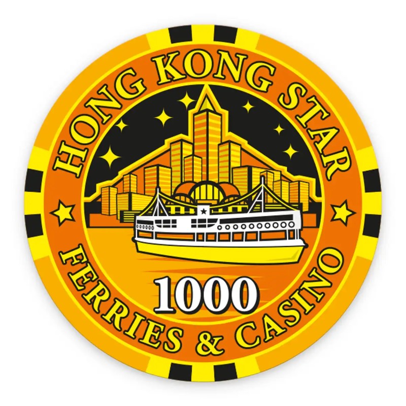 Ficha de póker "HONG KONG STAR 1000" - de cerámica - 10g