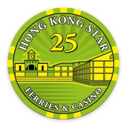 Ficha de póquer "HONG KONG STAR 25" - de cerámica - 10g