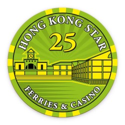 Poker chip "HONG KONG STAR 25" - ceramic - 10g